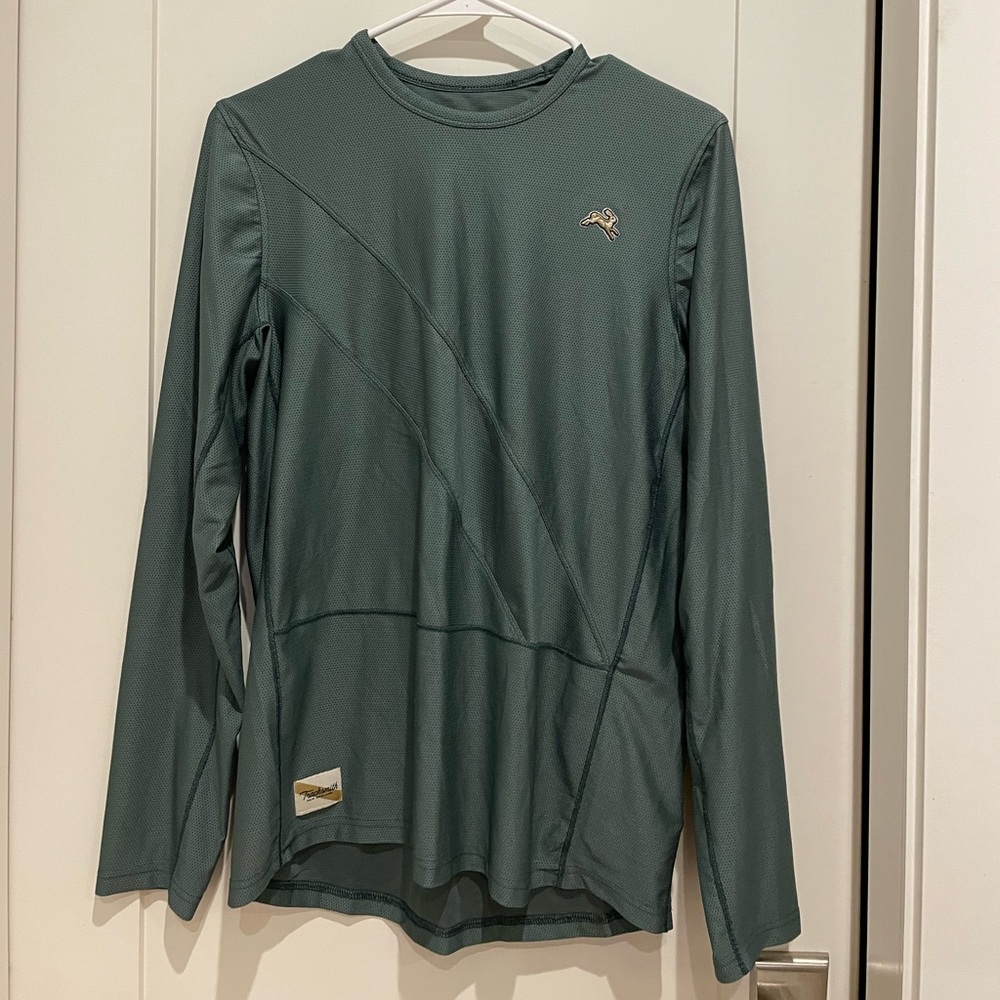 Men’s Tracksmith Van Cortlandt Green Long Sleeve Athletic Top